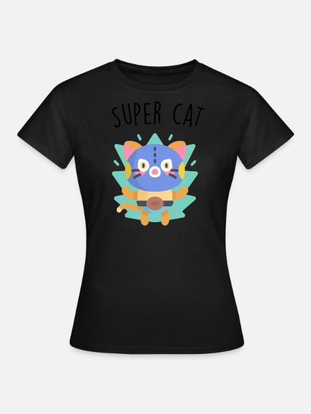 Chat botté, chat, chaton, cadeau pour enfants, chat - T-shirt Femme - noir