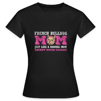 Français Bouledogue - T-shirt Femme - noir - Devant - AI Model Female 172 dark (172cm)