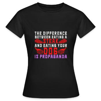 Vegan Fleischlos Tierlieb & Veganer - Frauen T-Shirt - Schwarz - Vorne - AI Model Female 172 dark (172cm)