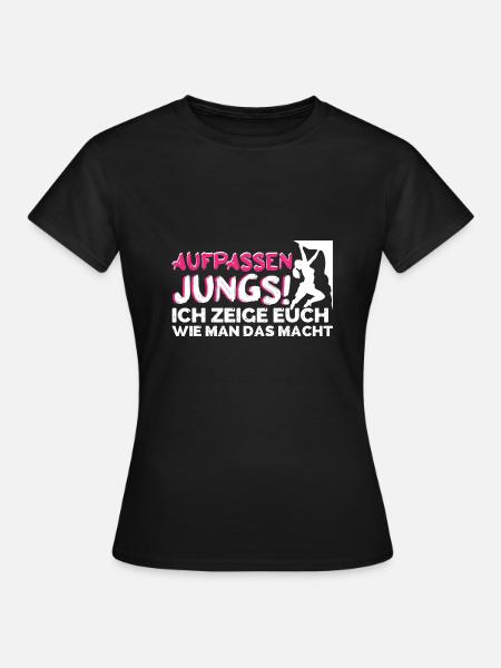 Bouldern Mädchen Boulderin - Frauen T-Shirt - Schwarz