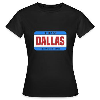 Dallas Texas Lone Star State Design pour fier - T-shirt Femme - noir - Devant - AI Model Female 172 dark (172cm)