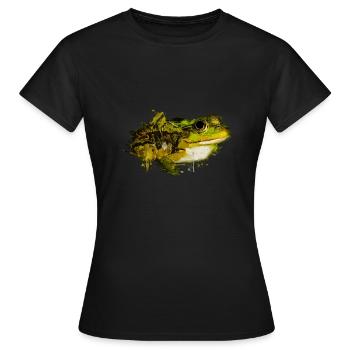 Frogs, Toad, Tree Frog, Frog - Women's T-Shirt - black - Front - AI Model Female 172 dark (172cm)