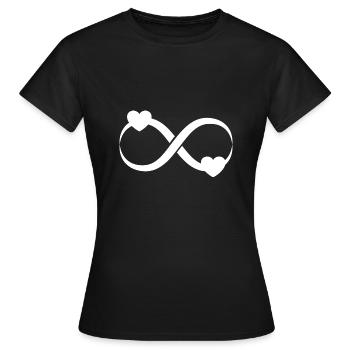 Herz Unendlich Endlos - Frauen T-Shirt - Schwarz - Vorne - AI Model Female 172 dark (172cm)