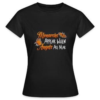 Monarque papillon monarque américain papillon monarque - T-shirt Femme - noir - Devant - AI Model Female 172 dark (172cm)