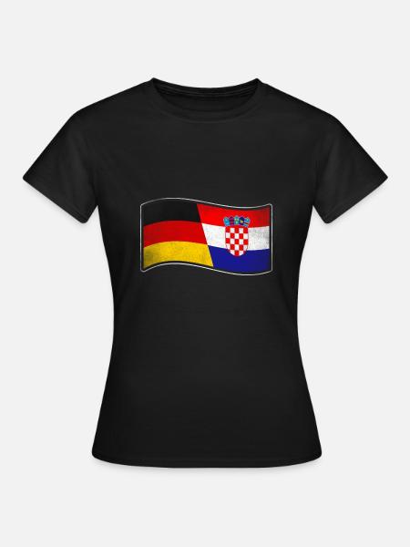 Kroatien Design für stolze Deutsch-Kroaten - Frauen T-Shirt - Schwarz