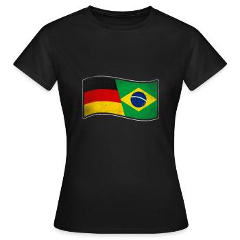 Brasilien Design für stolze Deutsch-Brasilianer - Frauen T-Shirt - Schwarz - Vorne - AI Model Female 172 dark (172cm)