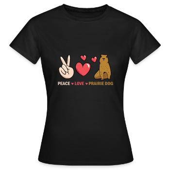 Chien de prairie - T-shirt Femme - noir - Devant - AI Model Female 172 dark (172cm)