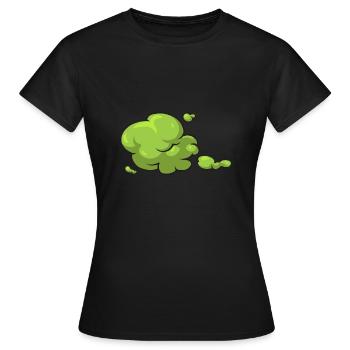 fart farting farting farting - Women's T-Shirt - black - Front - AI Model Female 172 dark (172cm)