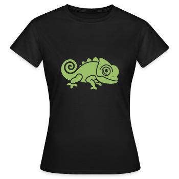 caméléon - T-shirt Femme - noir - Devant - AI Model Female 172 dark (172cm)