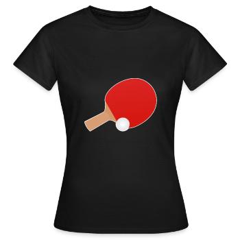 Table Tennis Vintage Racket Sports Net Ball - Women's T-Shirt - black - Front - AI Model Female 172 dark (172cm)