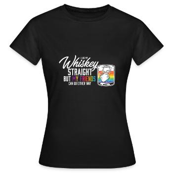 J’aime mon whisky hétéro égalité des sexes LGBT - T-shirt Femme - noir - Devant - AI Model Female 172 dark (172cm)