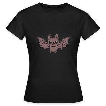 chauve-souris - T-shirt Femme - noir - Devant - AI Model Female 172 dark (172cm)