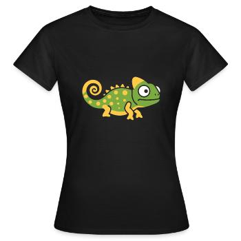 caméléon - T-shirt Femme - noir - Devant - AI Model Female 172 dark (172cm)