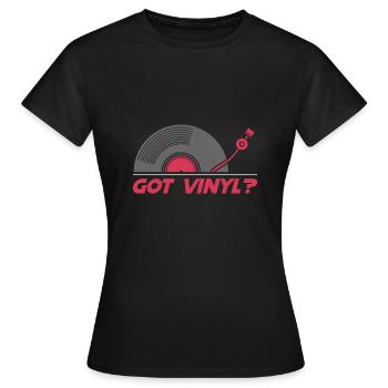 Got Vinyl Records Platine VINYLE DJ Vintage Vinyl - T-shirt Femme - noir - Devant - AI Model Female 172 dark (172cm)