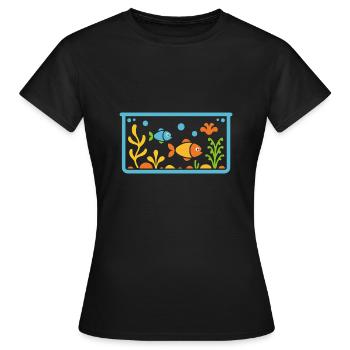 aquarium - T-shirt Femme - noir - Devant - AI Model Female 172 dark (172cm)