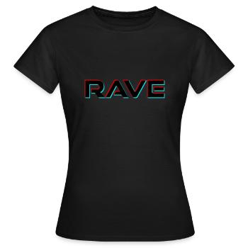 Rave - Frauen T-Shirt - Schwarz - Vorne - AI Model Female 172 dark (172cm)