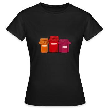 confiture - T-shirt Femme - noir - Devant - AI Model Female 172 dark (172cm)