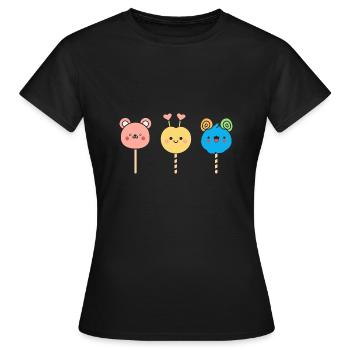 bonbon - T-shirt Femme - noir - Devant - AI Model Female 172 dark (172cm)