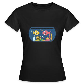 aquarium - T-shirt Femme - noir - Devant - AI Model Female 172 dark (172cm)