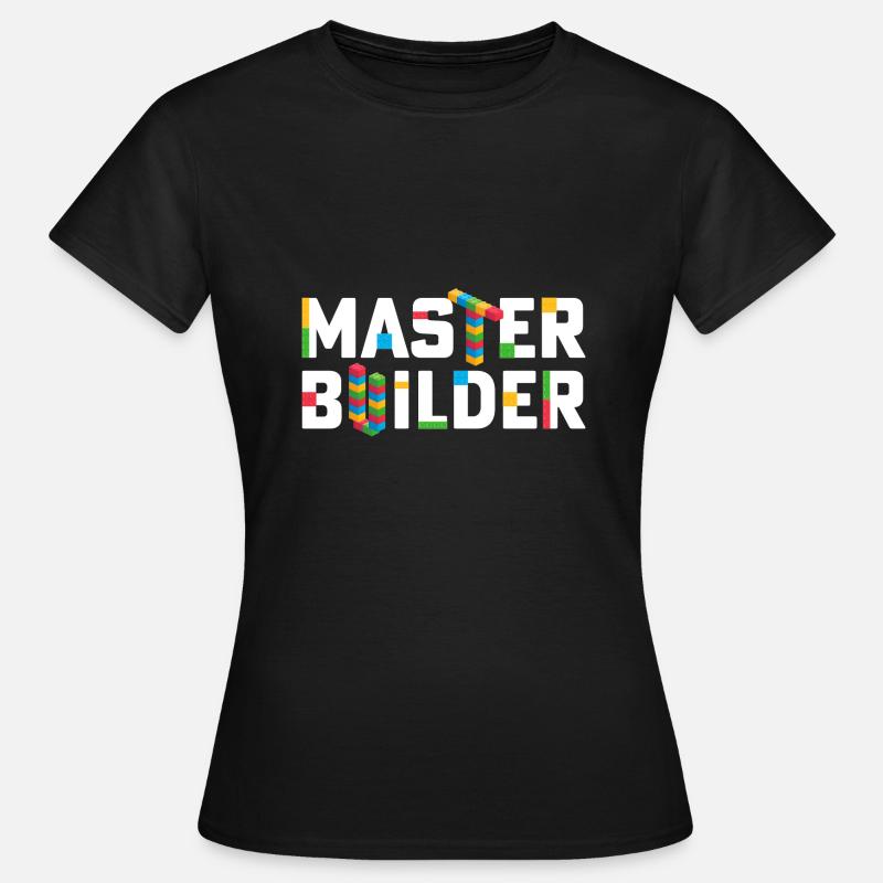 Master Builder Blocs de construction Briques Constructeurs papa - T-shirt Femme - noir