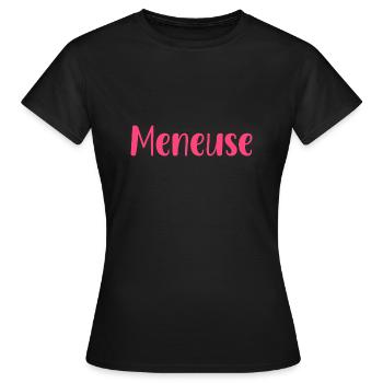 Meneuse - T-shirt Femme - noir - Devant - AI Model Female 172 dark (172cm)