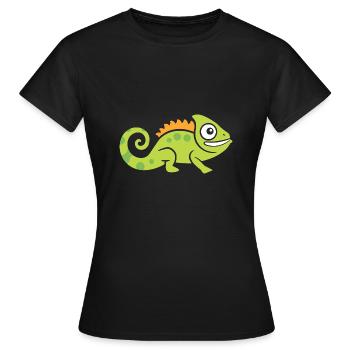 caméléon - T-shirt Femme - noir - Devant - AI Model Female 172 dark (172cm)