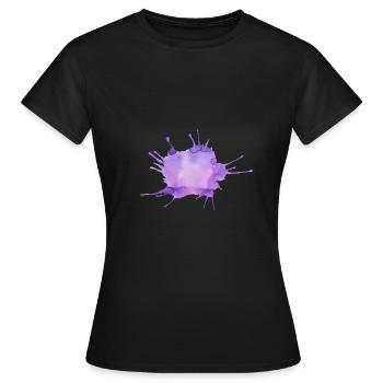 Taches de peinture - T-shirt Femme - noir - Devant - AI Model Female 172 dark (172cm)