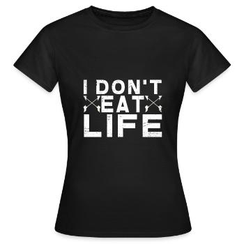 Vegan Fleischlos Tierlieb & Veganer - Frauen T-Shirt - Schwarz - Vorne - AI Model Female 172 dark (172cm)