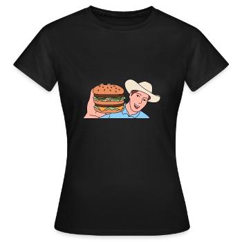 Burger in Texas Design für stolze Texaner - Frauen T-Shirt - Schwarz - Vorne - AI Model Female 172 dark (172cm)