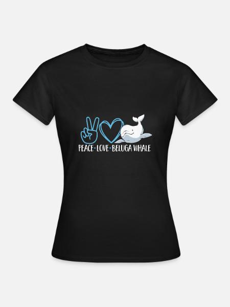 Weißwal Beluga Wal - Frauen T-Shirt - Schwarz
