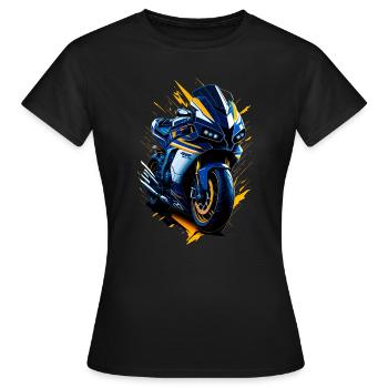 Moto sport - T-shirt Femme - noir - Devant - AI Model Female 172 dark (172cm)