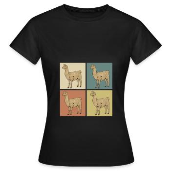 alpaga - T-shirt Femme - noir - Devant - AI Model Female 172 dark (172cm)