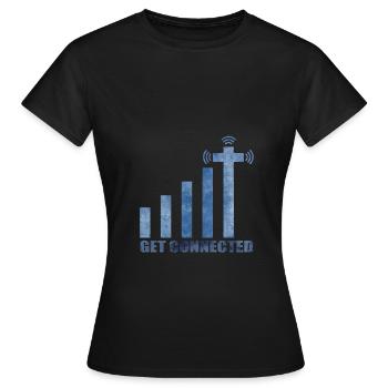 Jésus - T-shirt Femme - noir - Devant - AI Model Female 172 dark (172cm)