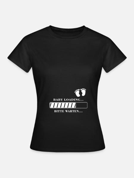 Baby loading, bitte warten T-Shirt für Schwangere - Frauen T-Shirt - Schwarz