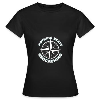 Geocaching - T-shirt Femme - noir - Devant - AI Model Female 172 dark (172cm)