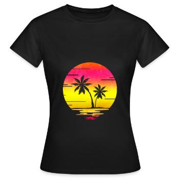plage - T-shirt Femme - noir - Devant - AI Model Female 172 dark (172cm)
