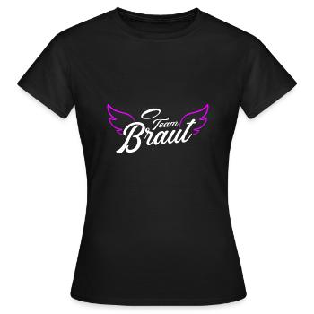 Team Braut Team Bride Junggesellinnenabschied JGA - Frauen T-Shirt - Schwarz - Vorne - AI Model Female 172 dark (172cm)