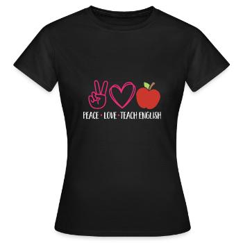 Lehrkraft Englisch Zweitsprache Fremdsprache - Frauen T-Shirt - Schwarz - Vorne - AI Model Female 172 dark (172cm)