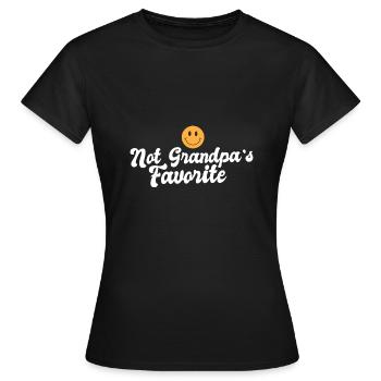 Pas le petit-enfant préféré de grand-père petit-enfant - T-shirt Femme - noir - Devant - AI Model Female 172 dark (172cm)