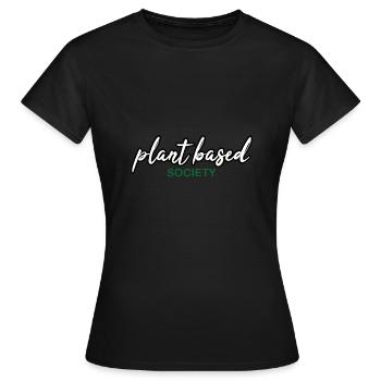 Société à base de plantes Végétalien Végétarien - T-shirt Femme - noir - Devant - AI Model Female 172 dark (172cm)