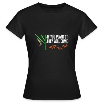Monarque papillon monarque américain papillon monarque - T-shirt Femme - noir - Devant - AI Model Female 172 dark (172cm)