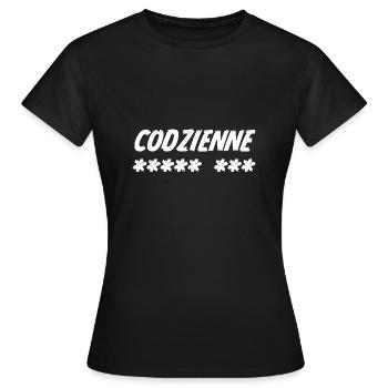 8 étoiles pis grève quotidienne anti pis - T-shirt Femme - noir - Devant - AI Model Female 172 dark (172cm)