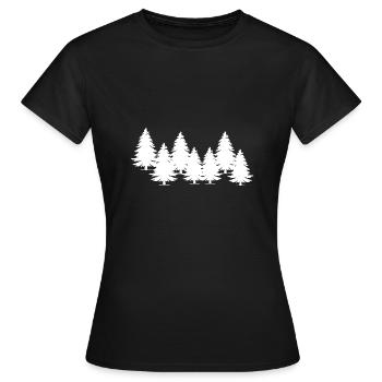 Trees - Women's T-Shirt - black - Front - AI Model Female 172 dark (172cm)