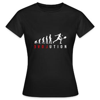 La nouvelle évolution du tennis avec LOVE - T-shirt Femme - noir - Devant - AI Model Female 172 dark (172cm)