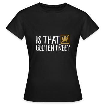 Sans gluten Intolérance au gluten - T-shirt Femme - noir - Devant - AI Model Female 172 dark (172cm)
