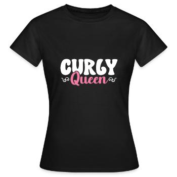 Cheveux bouclés Boucles afro Cheveux naturels - T-shirt Femme - noir - Devant - AI Model Female 172 dark (172cm)