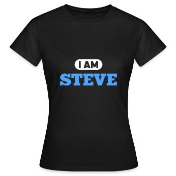 Steve Namenszusatz für stolze Steves - Frauen T-Shirt - Schwarz - Vorne - AI Model Female 172 dark (172cm)