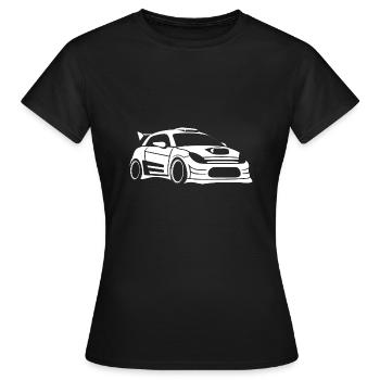 Rallye-Fahrzeug - Frauen T-Shirt - Schwarz - Vorne - AI Model Female 172 dark (172cm)
