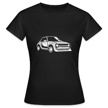 Rallye-Fahrzeug - Frauen T-Shirt - Schwarz - Vorne - AI Model Female 172 dark (172cm)