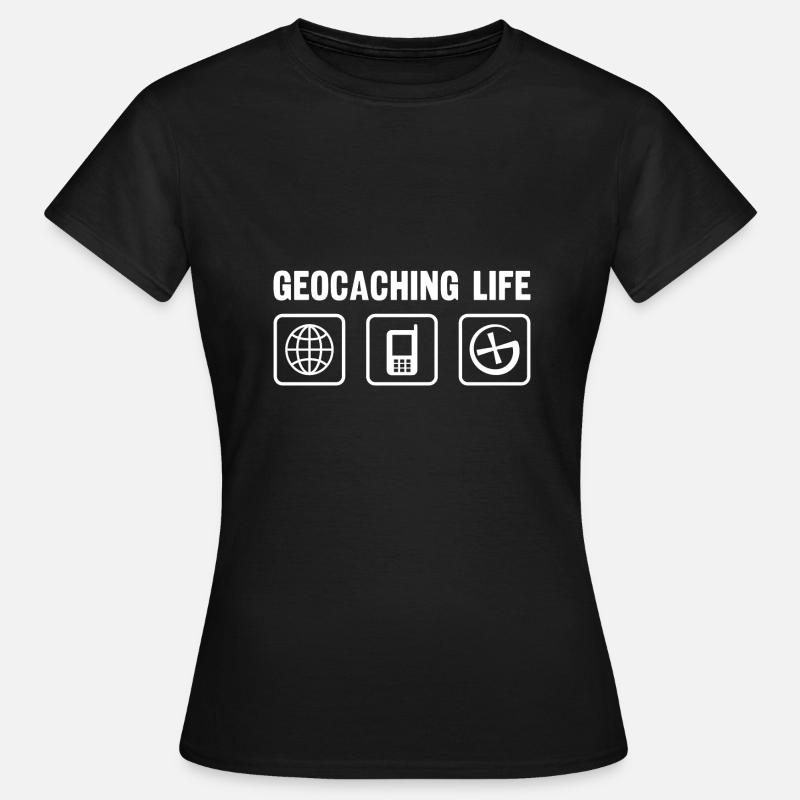 Geocaching Geocacher Gift - Women's T-Shirt - black